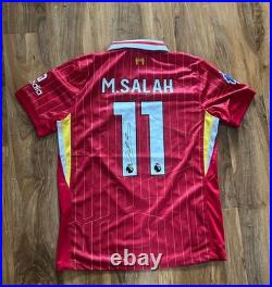 Mo Salah Signed Liverpool Home Shirt With Coa Included