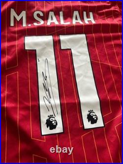Mo Salah Signed Liverpool Home Shirt With Coa Included