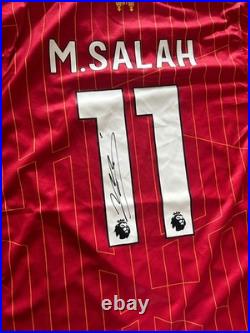 Mo Salah Signed Liverpool Home Shirt With Coa Included