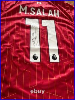 Mo Salah Signed Liverpool Home Shirt With Coa Included