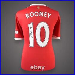 Modern Wayne Rooney Signed Manchester United Shirt Value At £125 With COA