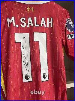 Mohamed Mo Salah Hand Signed Liverpool Player Shirt With COA