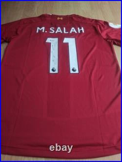 Mohamed Salah Signed Liverpool Shirt With Photo Proof