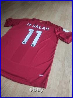 Mohamed Salah Signed Liverpool Shirt With Photo Proof