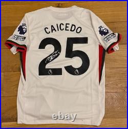 Moises Caicedo Hand Signed Chelsea 25/26 Third Shirt with Photo Proof + COA