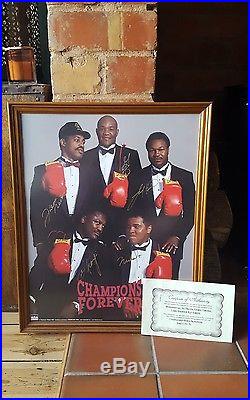 Muhammad Ali Genuine Hand Signed Poster with COA Foreman Frazier Norton Holmes