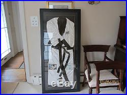 Muhammad Ali Signed Framed Robe with Photo of the Signing