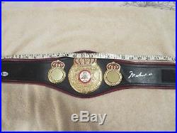 Muhammad Ali Signed Wba Mini Boxing Belt Beckett Loa. Gorgeous Signature