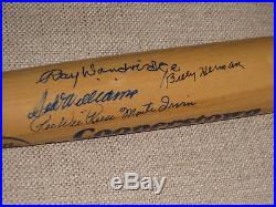 Multi Signed autographed Cooperstown Bat Ted Williams, Whitey Ford, Reese JSA