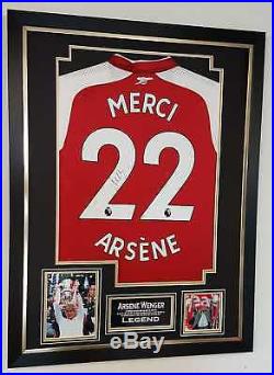 NEW ARSENE WENGER of Arsenal Signed Shirt with AFTAL DEALER COA