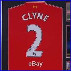 Nathaniel Clyne Signed & Framed Shirt Liverpool FC Genuine Autograph AFTAL COA