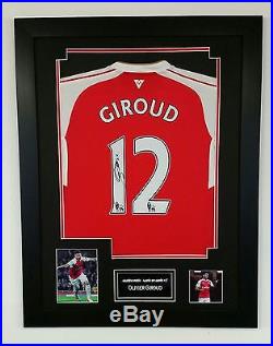 New Olivier Giroud Signed Shirt Autograph Display