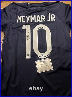 Neymar Jr. Navy Paris Saint-Germain Autographed Nike 2022-23 Jersey