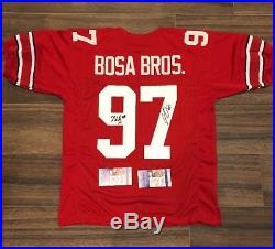 Nick Bosa And Joey Bosa Ohio State Buckeyes Signed Jersey JSA COA RARE ROOKIE XL