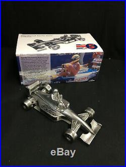 Nigel Mansell SIGNED Chrome Sculpture, Williams FW14'Taxi for Senna' Formula 1