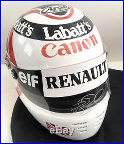 Nigel Mansell SIGNED Full Size 11 Helmet, Williams Formula 1 Red 5, COA, V RARE