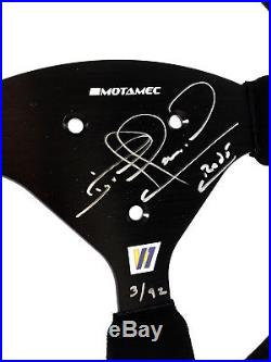 Nigel Mansell SIGNED replica Williams FW14B Formula 1 Steering Wheel, suede, COA