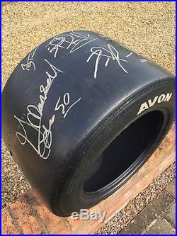 Nigel Mansell Signed New Rear Tyre