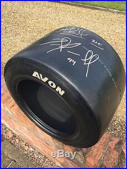 Nigel Mansell Signed New Rear Tyre