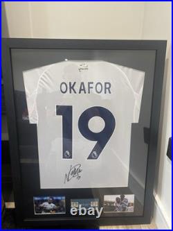 Noah Okafor Signed And Framed Leeds United Shirt With COA