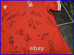 Nottingham Forest Signed Football Shirt Coa X 17 2022-2023 Lingard Surridge Boly