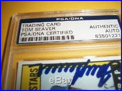 Ny Mets Tom Seaver Signed Card Psa Dna Auto Autograph 1967 Topps #581