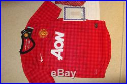 Official Manchester United Hand Signed Shirt Inc Tie Coa 21 Autographs & Fergie