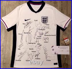 Official FA Issued (27/03/24) COA England Euro 2024 Squad Signed Shirt