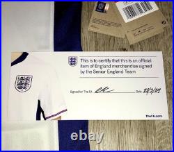 Official FA Issued (27/03/24) COA England Euro 2024 Squad Signed Shirt