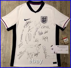 Official FA Issued (27/03/24) COA England Euro 2024 Squad Signed Shirt