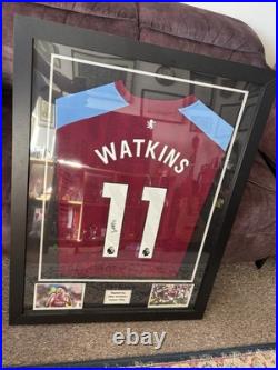 Ollie Watkins Aston Villa 23/24 No. 11 Signed Shirt Framed