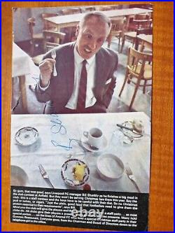 Original Bill Shankly Legend Liverpool Manager Autographe