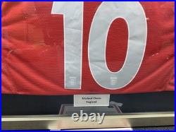 Owen Sign England Euro Football Shirt Framed With Certificate