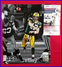 PACKERS Aaron Rodgers Signed SB XLV Spotlight 8x10 Photo Autograph with JSA COA