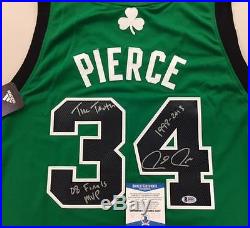 PAUL PIERCE Inscription STAT Signed Celtics Swingman Jersey with BAS Beckett COA