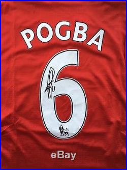 Paul Pogba Hand Signed Manchester United Shirt 2016/17 Man Utd