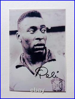PELE Signed Vintage Postcard Size photo Collected In PERSON By Myself. Fabulous
