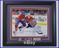 PK Subban Carey Price Montreal Canadiens Dual Signed 16x20 Photo Autograph Frame