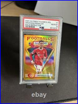 PSA 10 Cristiano Ronaldo Finest Flashbacks Gold Refractor /50