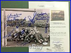 Packers 67 Ice Bowl Sneak Line Of Scrimmage Signed Bart Starr 8x10 photo JSA LOA