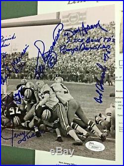 Packers 67 Ice Bowl Sneak Line Of Scrimmage Signed Bart Starr 8x10 photo JSA LOA