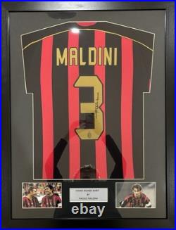 Paolo Maldini Signed And Framed Ac Milan Home Shirt