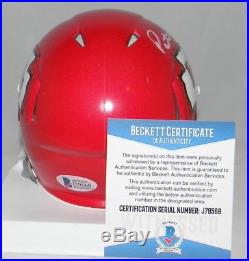 Patrick Mahomes Autographed Signed Kansas City Chiefs Speed Mini Helmet Beckett