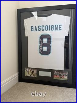 Paul Gascoigne England Shirt Framed With Signature No COA