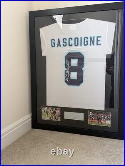Paul Gascoigne England Shirt Framed With Signature No COA