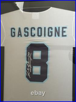Paul Gascoigne England Shirt Framed With Signature No COA