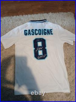 Paul Gascoigne Euro 96 Shirt Signed with COA Paul Gascoigne Euro 96 Shirt Signed with COA