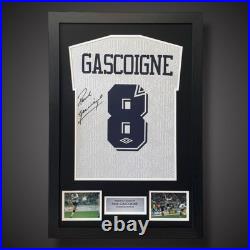 Paul Gascoigne Hand Signed And Framed Tottenham Hotspur Football Shirt £199