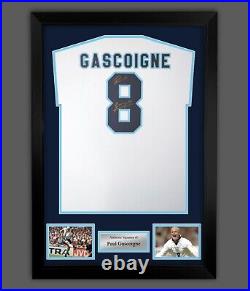 Paul Gascoigne Hand Signed England Football Shirt In A Framed Display
