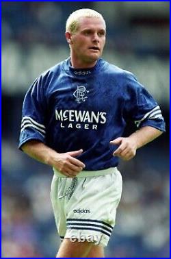 Paul Gascoigne SIGNED Glasgow Rangers 1994 / 96 shirt Autograph. PHOTO PROOF